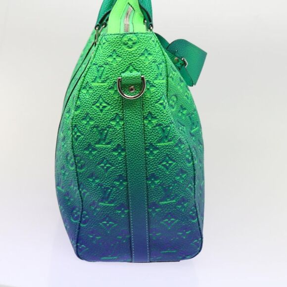 Pre Loved louis vuitton Women Neon Green Boston Bags - Picture 4 of 8